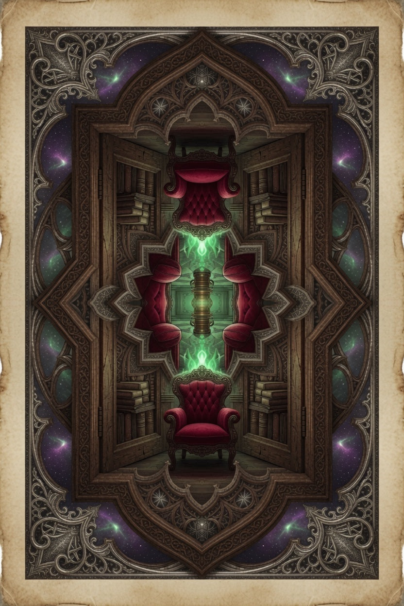Verdant Cosmism Tarot — cardback design