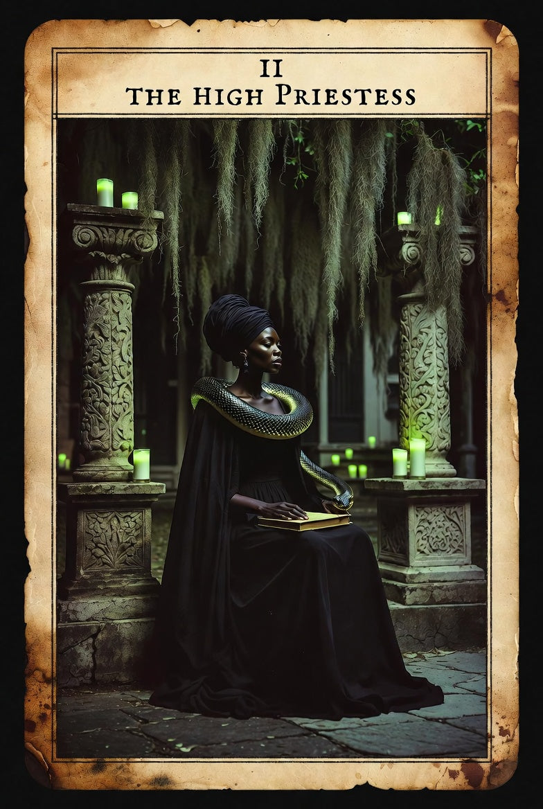 Verdant Cosmism Tarot — II The High Priestess