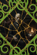 Satoshi's Study: the reader in the chair, behind gold-mended glass